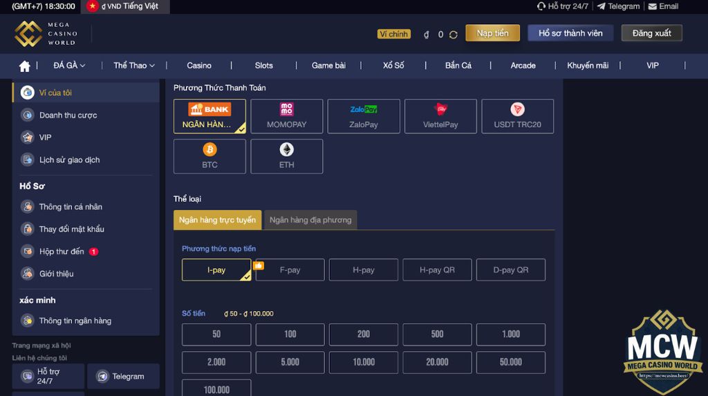 Checklist Nạp Tiền MCW Không Lỗi